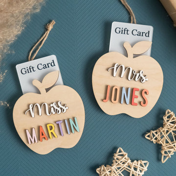 Teacher Gift Card Holder Ornament A Thoughtful Wooden Keepsake