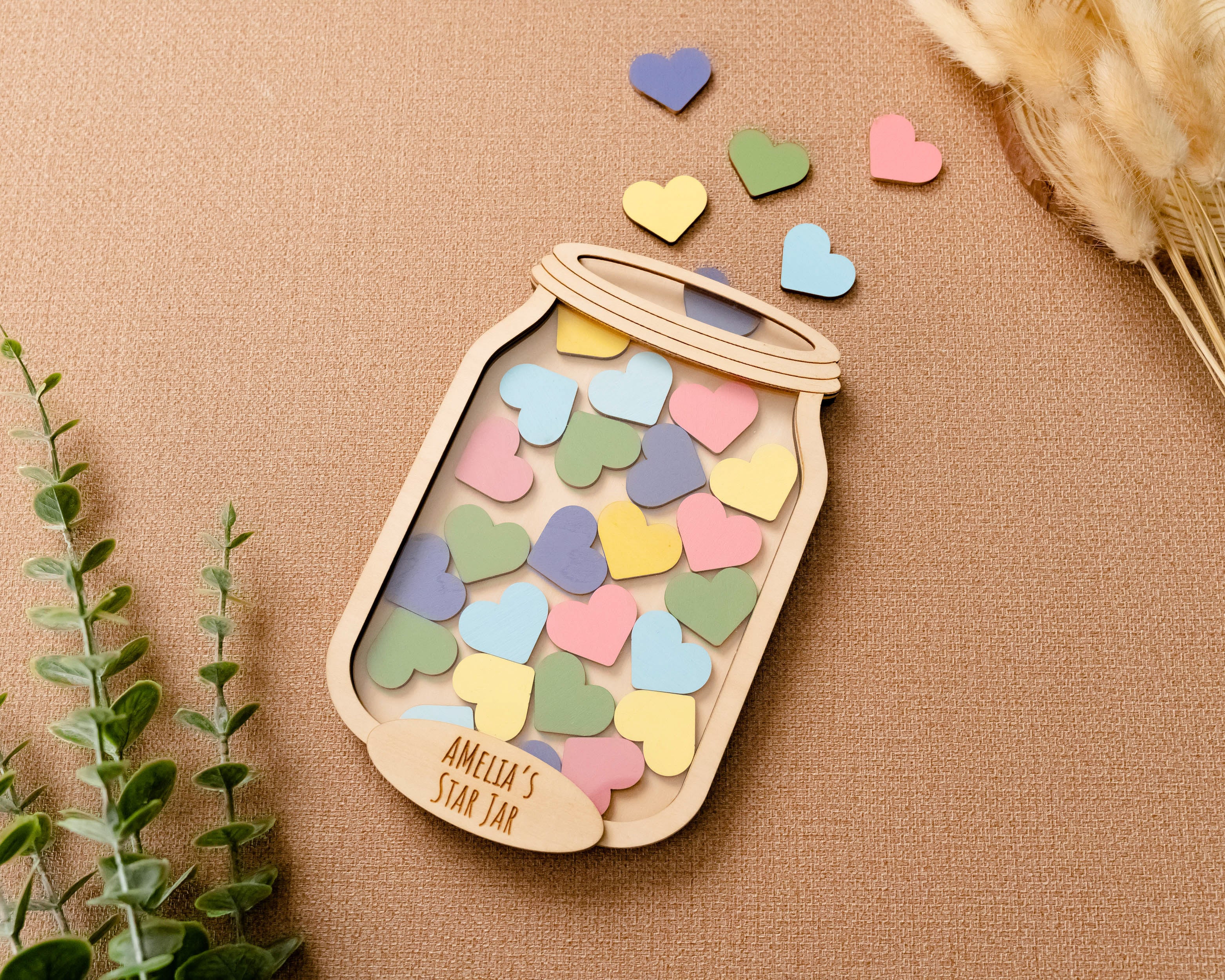 Wooden Reward Jar For Encouraging Positive Behavior In Kids