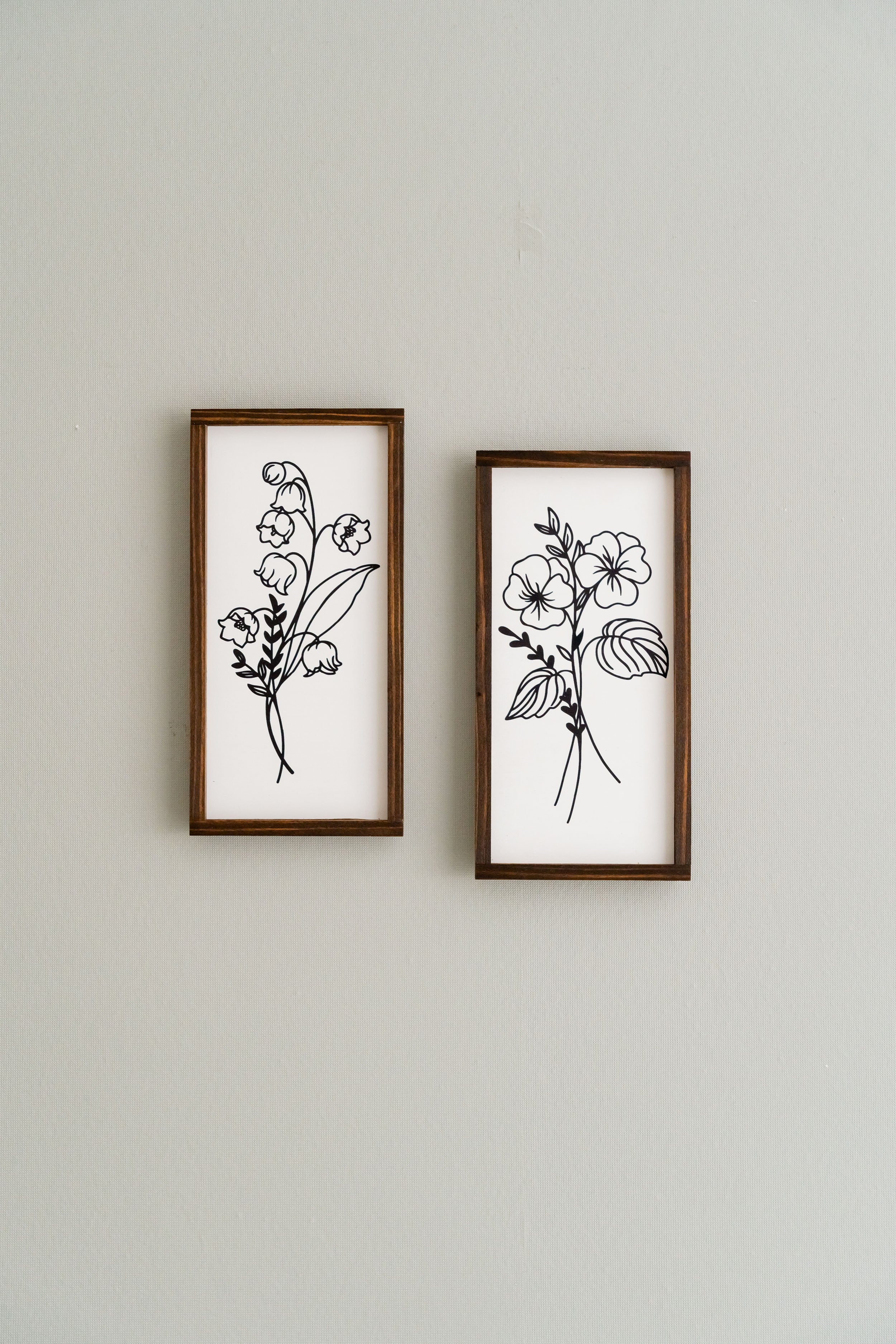 Elevate Your Space with our Trio of Floral Wood Signs for Boho and Contemporary Wall Décor