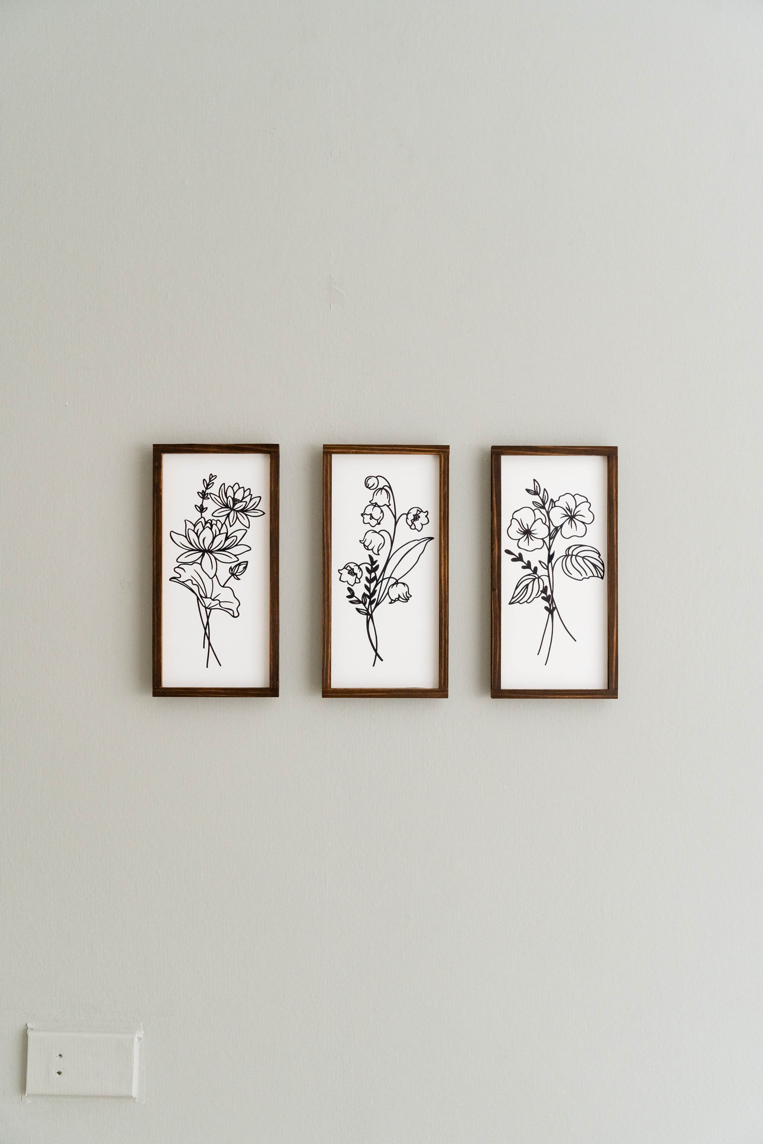 Elevate Your Space with our Trio of Floral Wood Signs for Boho and Contemporary Wall Décor