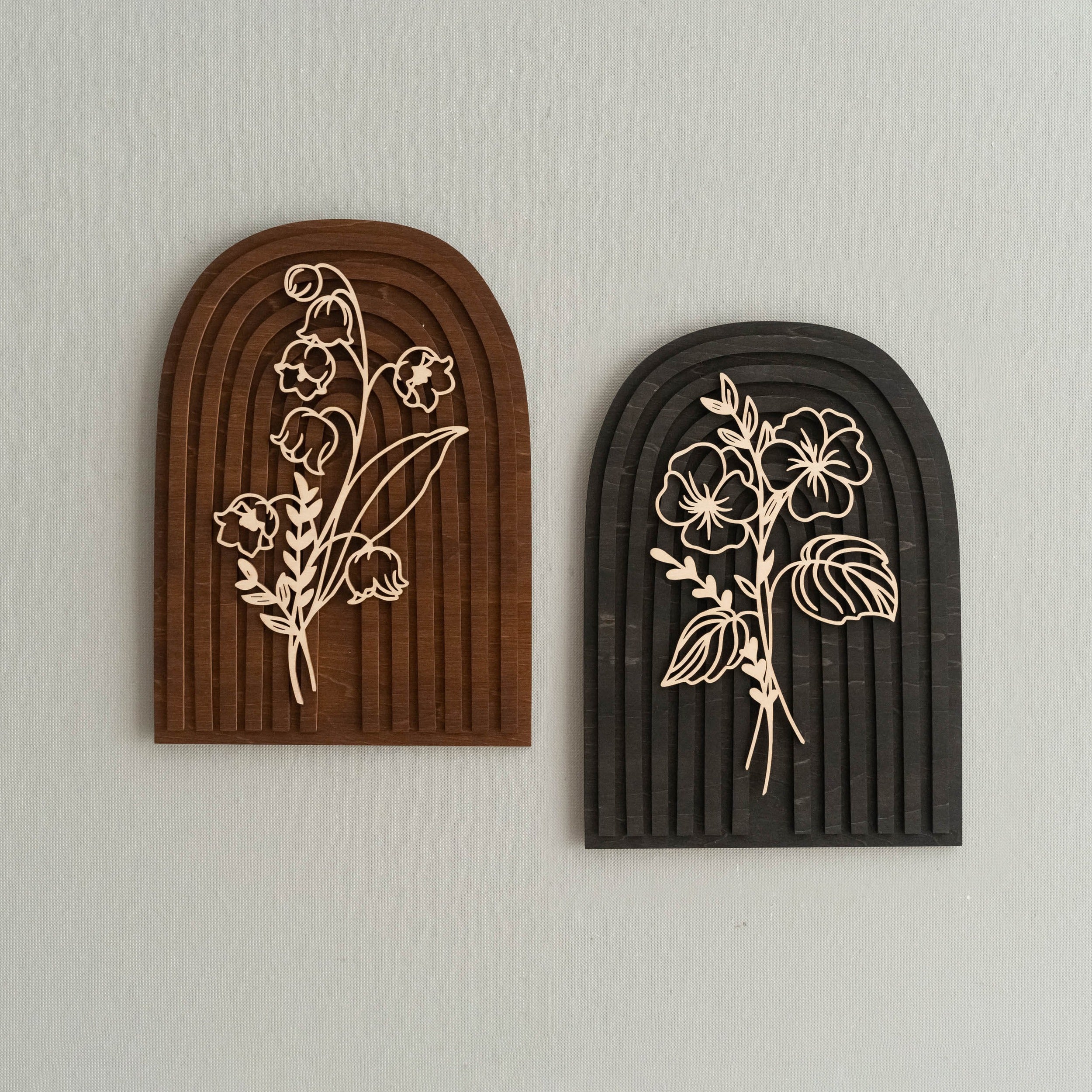 Personalized Birth Flower Wooden Sign for Boho Home Decor