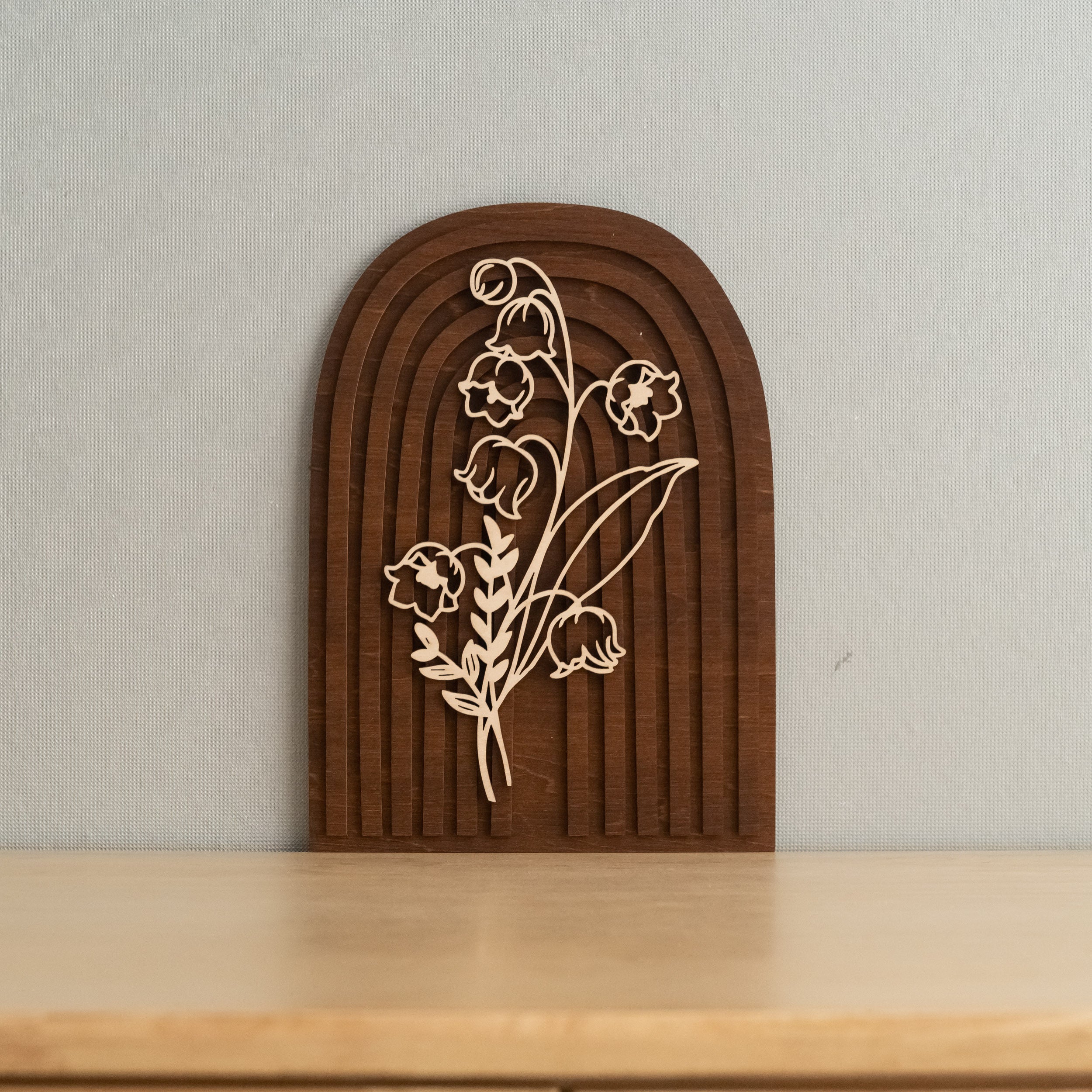 Personalized Birth Flower Wooden Sign for Boho Home Decor