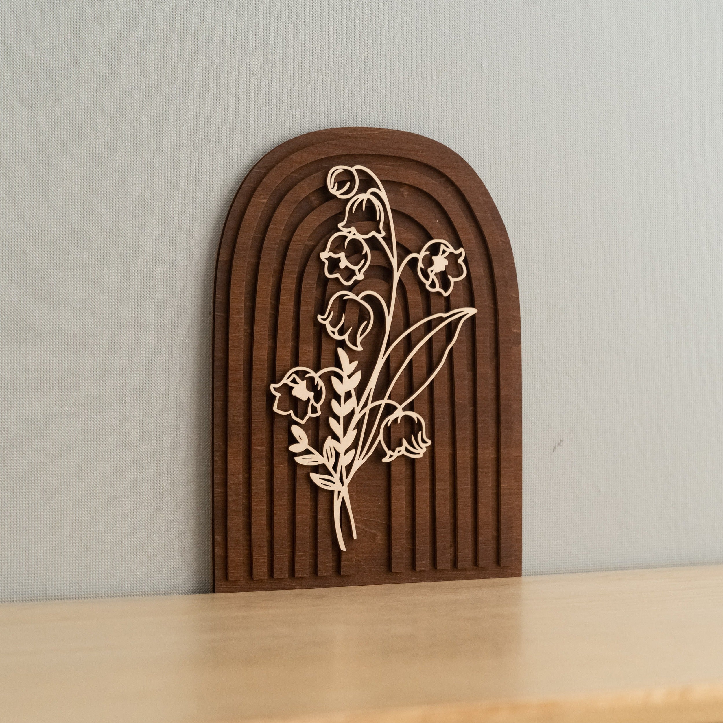 Personalized Birth Flower Wooden Sign for Boho Home Decor
