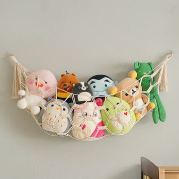 Macrame Toy Hammock For Nursery Storage