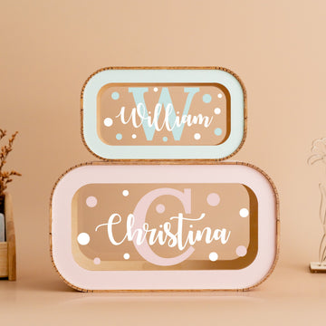 Personalized Wooden Piggy Bank Wood Acrylic for Kids Money Bank J23