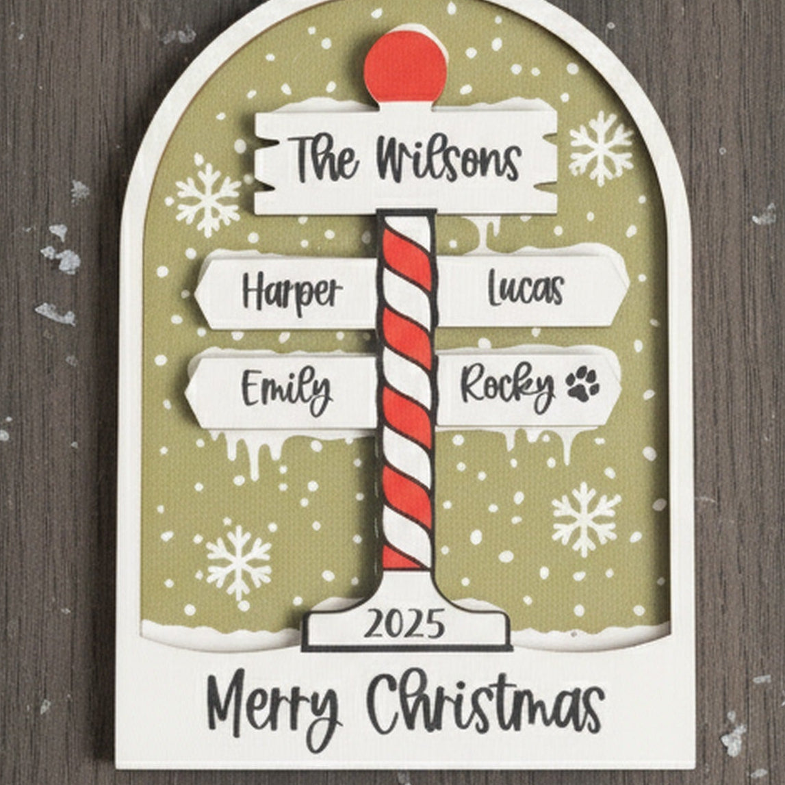 Personalized Family Christmas Ornament Wood for Custom Family Decor R57