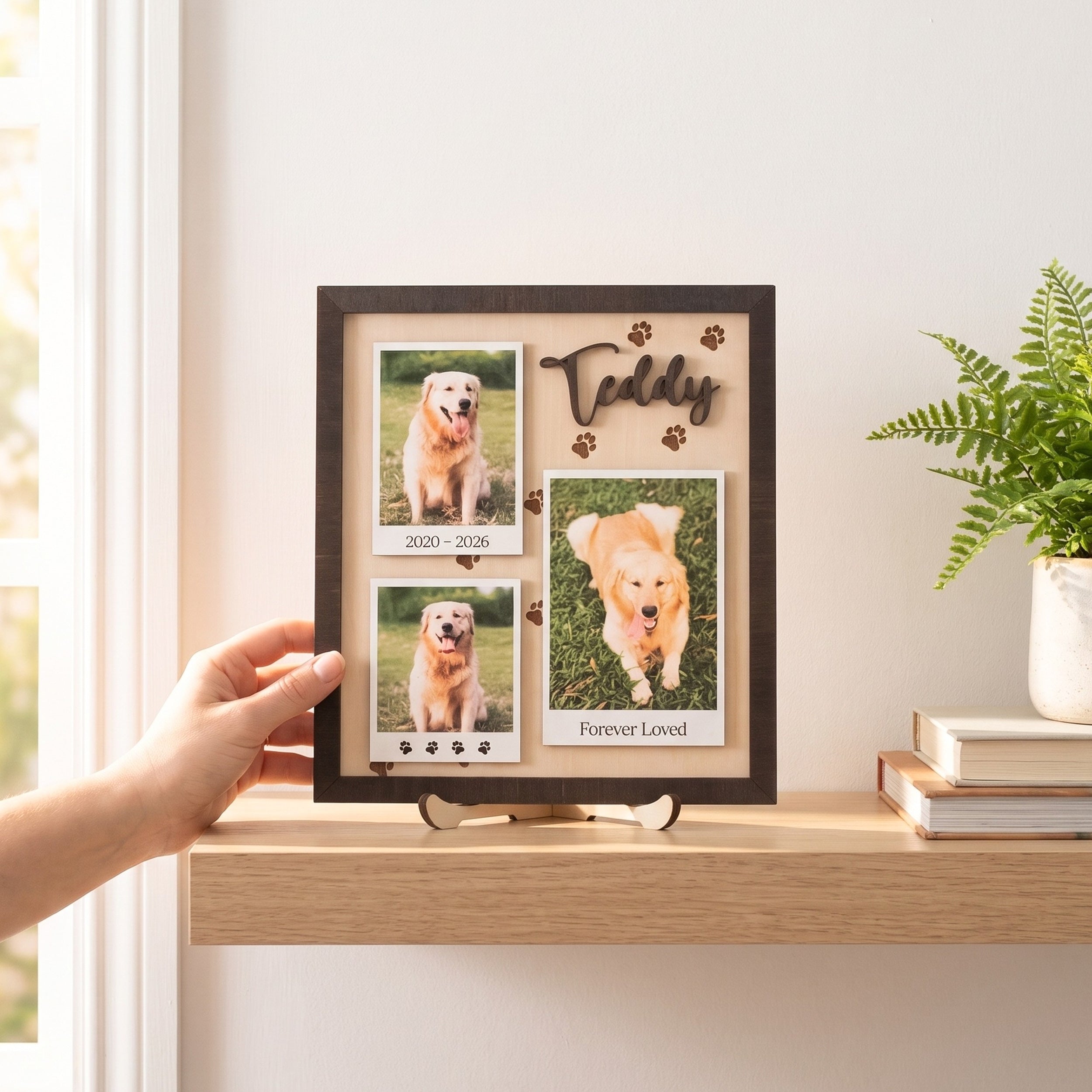 Personalized Pet Memorial Photo Wood Sign for Pet Remembrance B33