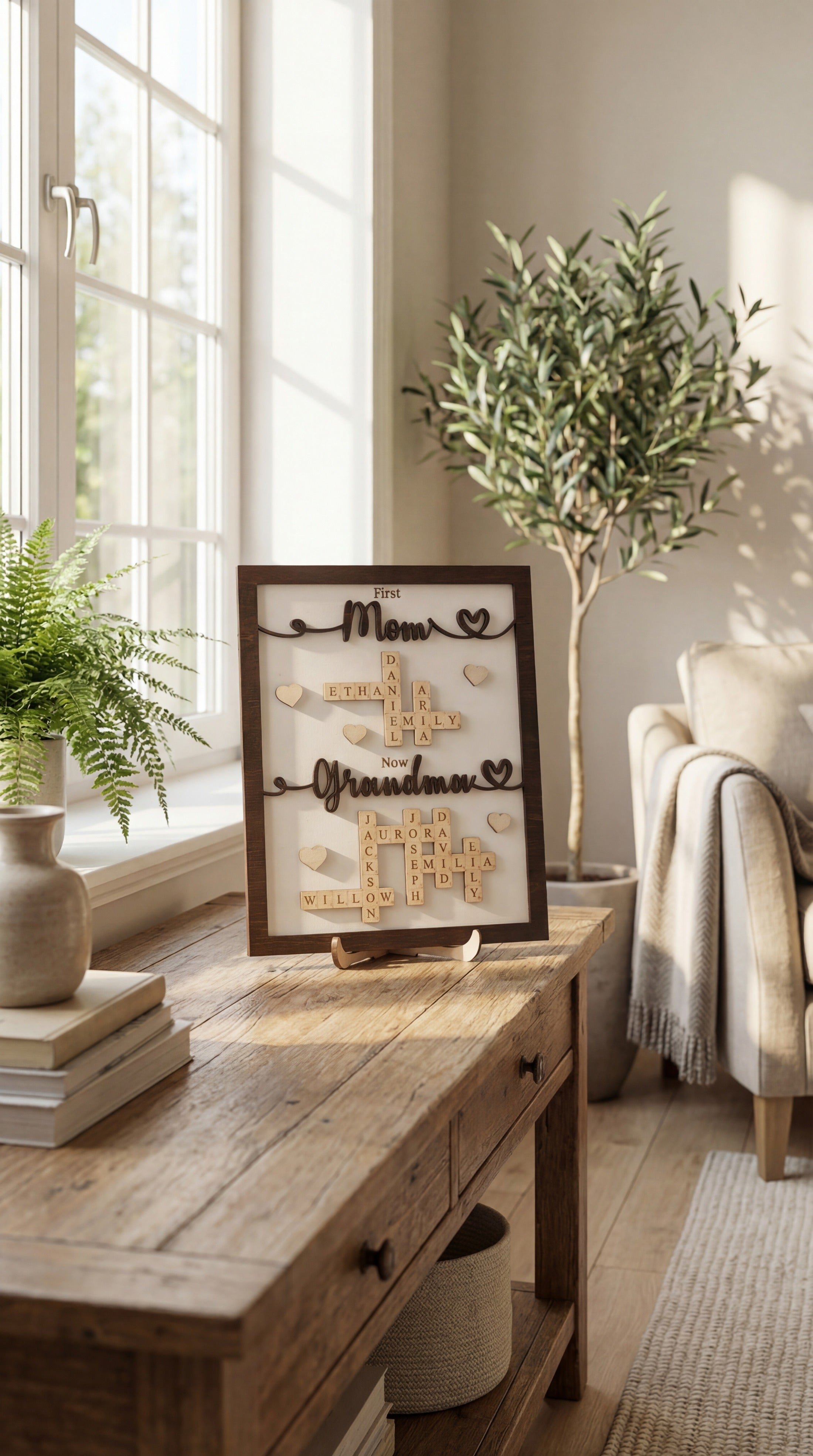 Mom Grandma Wooden Name Sign Wood for Gift for Mom D48