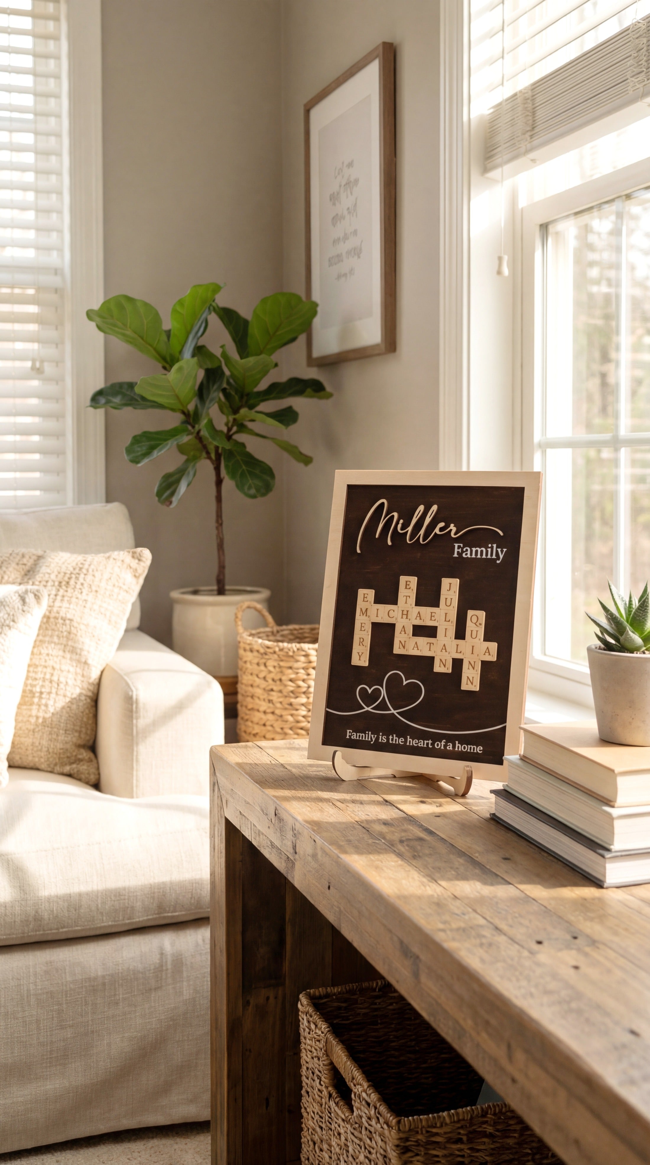 Family Name Wood Sign Gift Wood for Gift for Mom D49