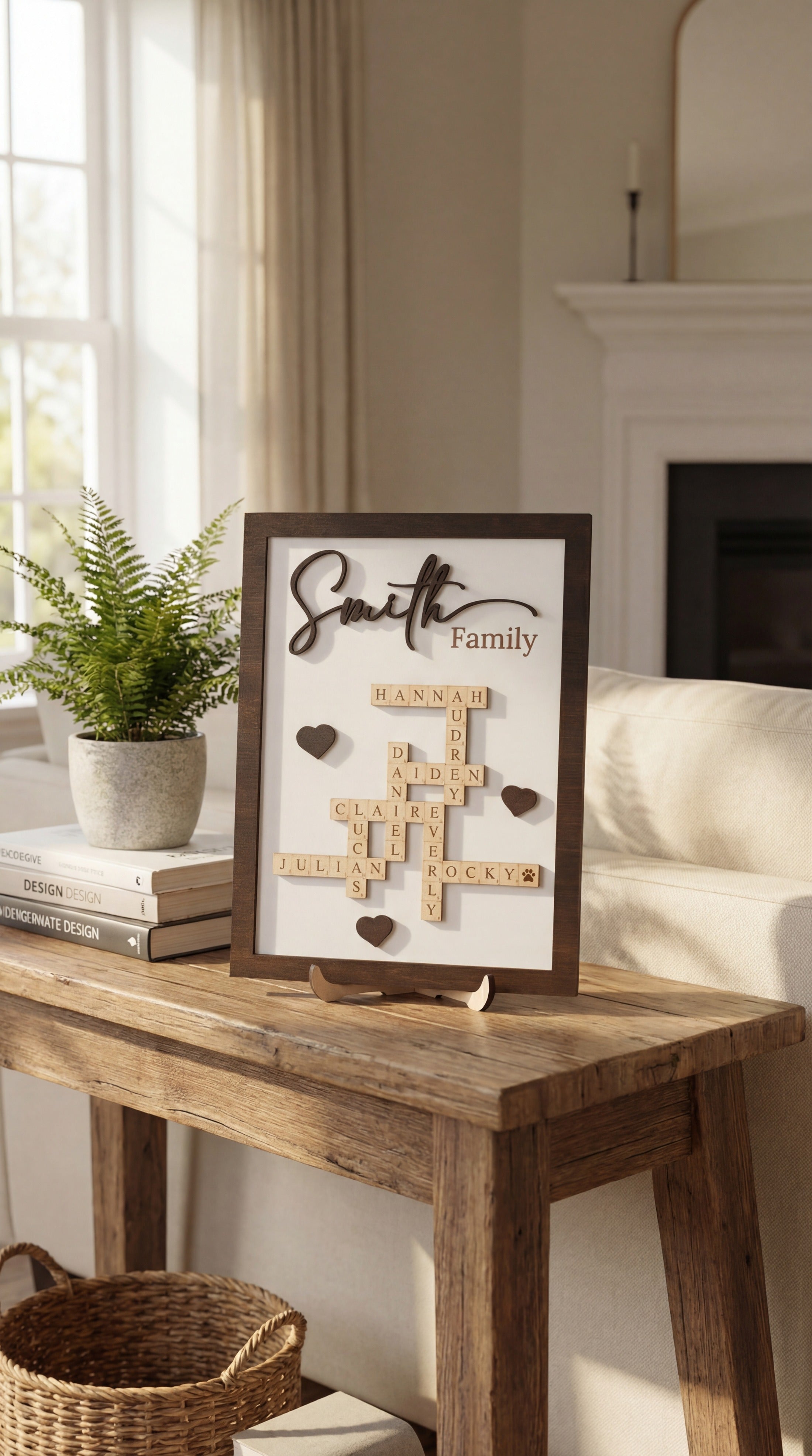 Family Name Wood Sign Gift Wood for Gift for Mom D50