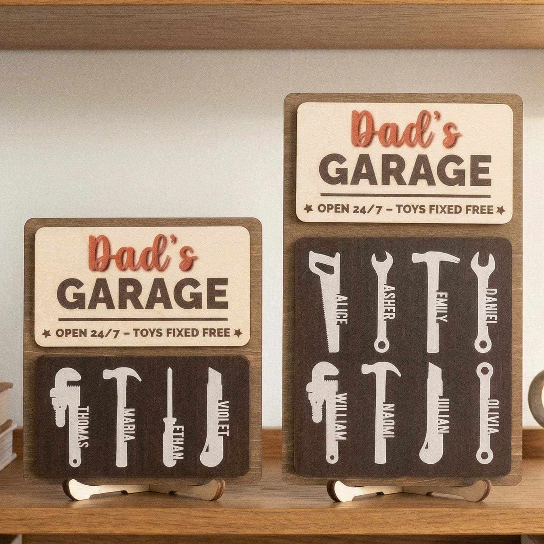 Personalized Dad Garage Wood Sign Gift for Grandpa Decor D78