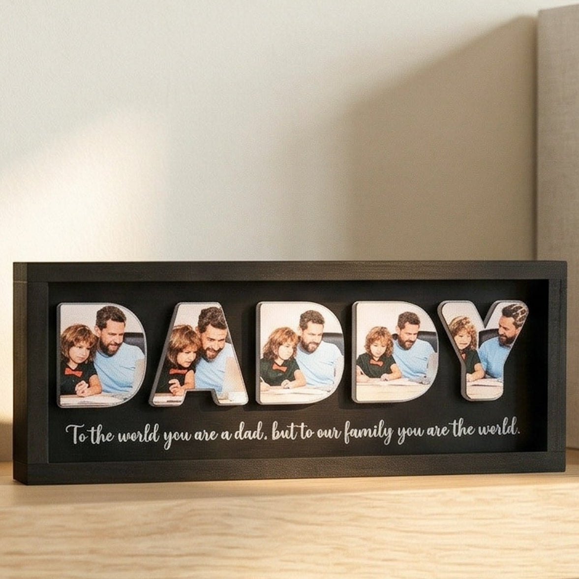 Personalized Photo Dad Wooden Frame Gift for Dad Rustic Decor D79