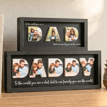 Personalized Photo Dad Wooden Frame Fathers Day Present Decor D79