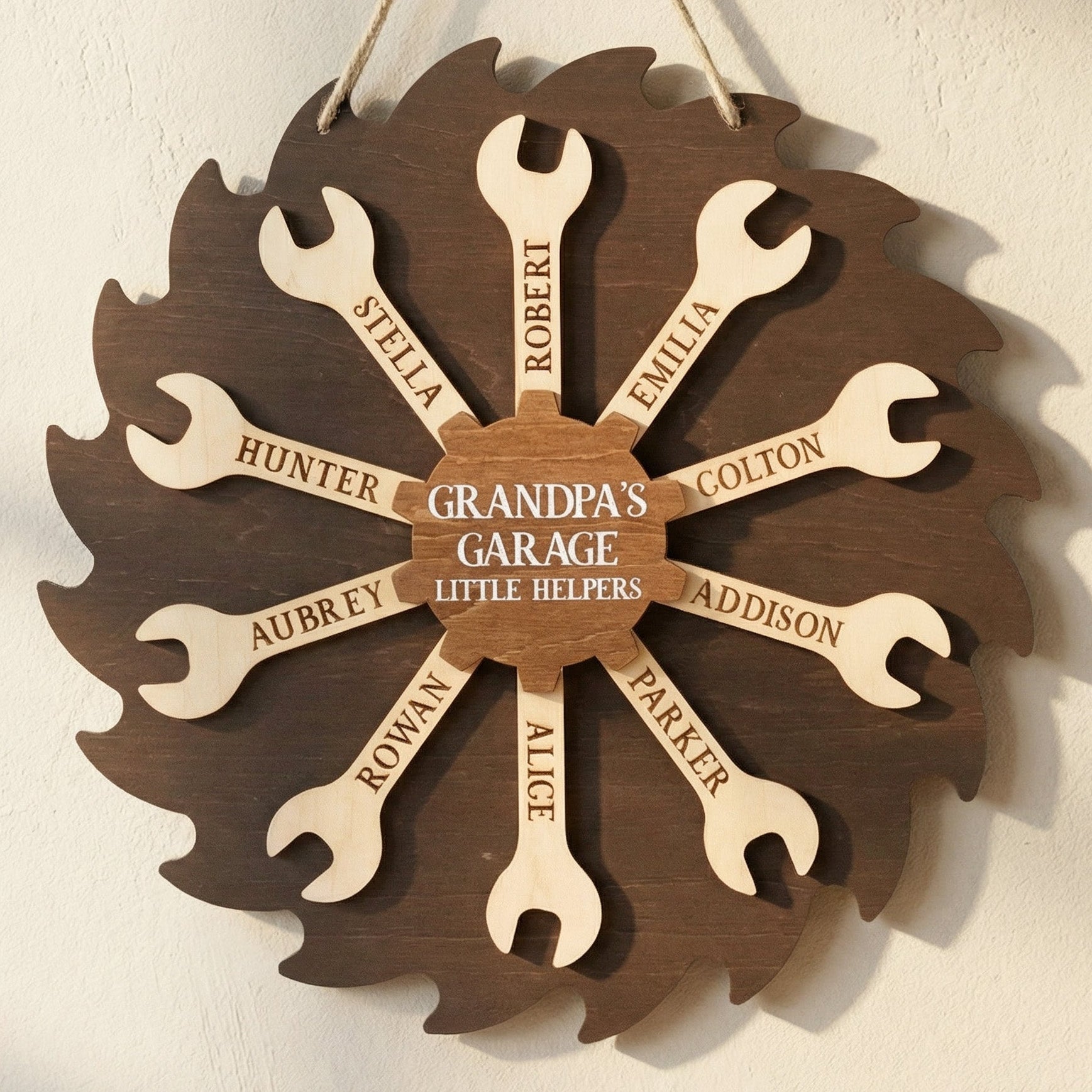 Personalized Daddy Garage Tool Wall Sign Wood for Garage Decor Ideas D81
