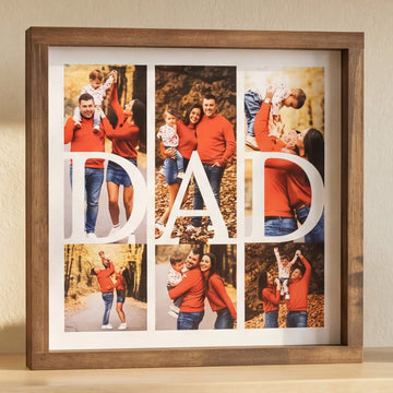 Personalized Dad Wooden Photo Frame for Fathers Day Present Decor D83