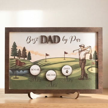 Personalized Golf Dad Wood Sign Fathers Day Present Rustic Decor D85