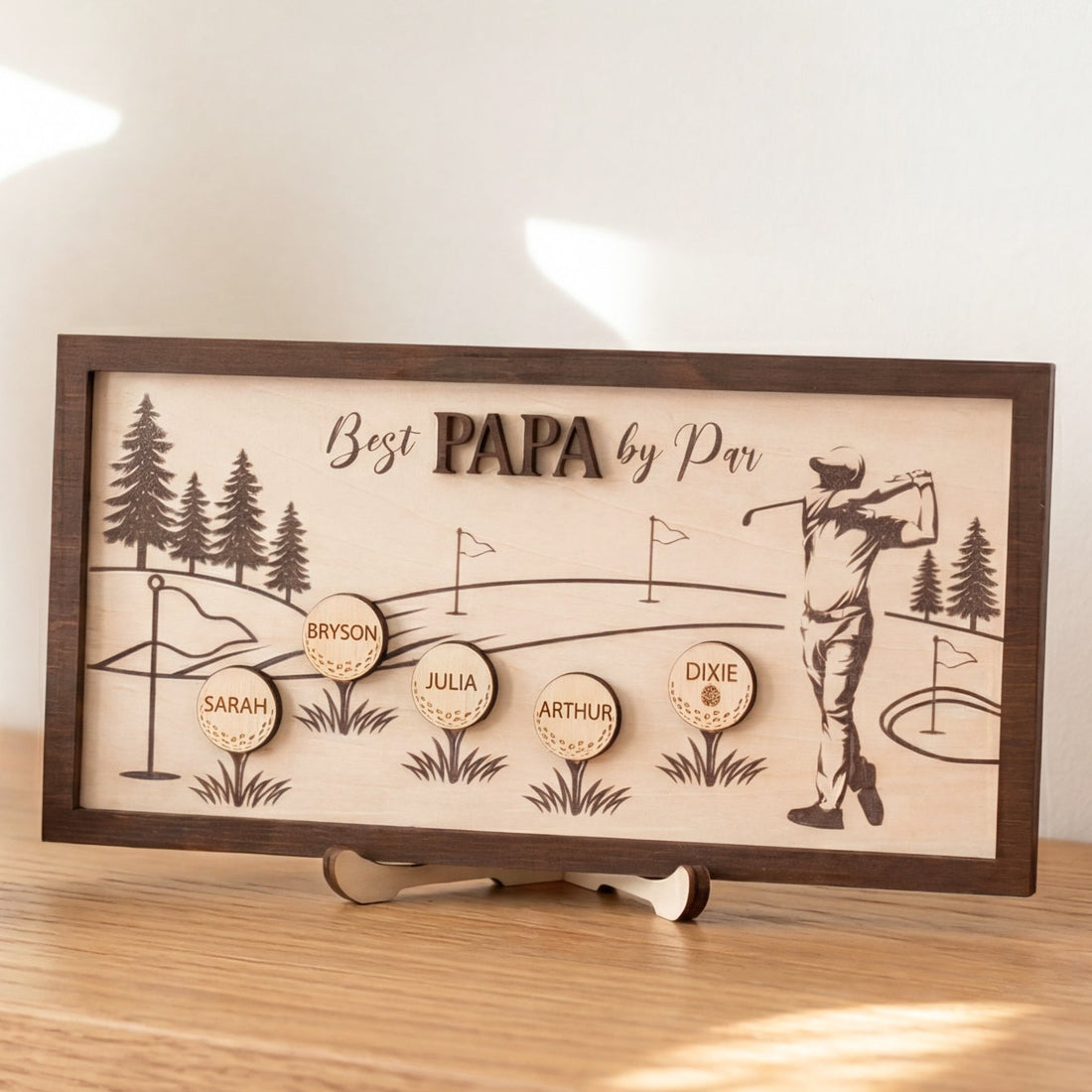 Personalized Golf Dad Wood Sign Fathers Day Present Golf Decor D86