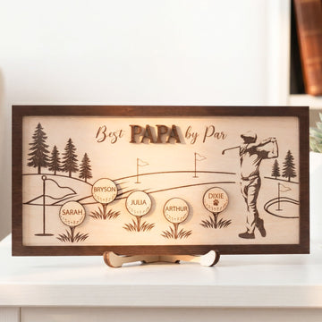 Personalized Golf Dad Wood Sign Fathers Day Present Golf Decor D86