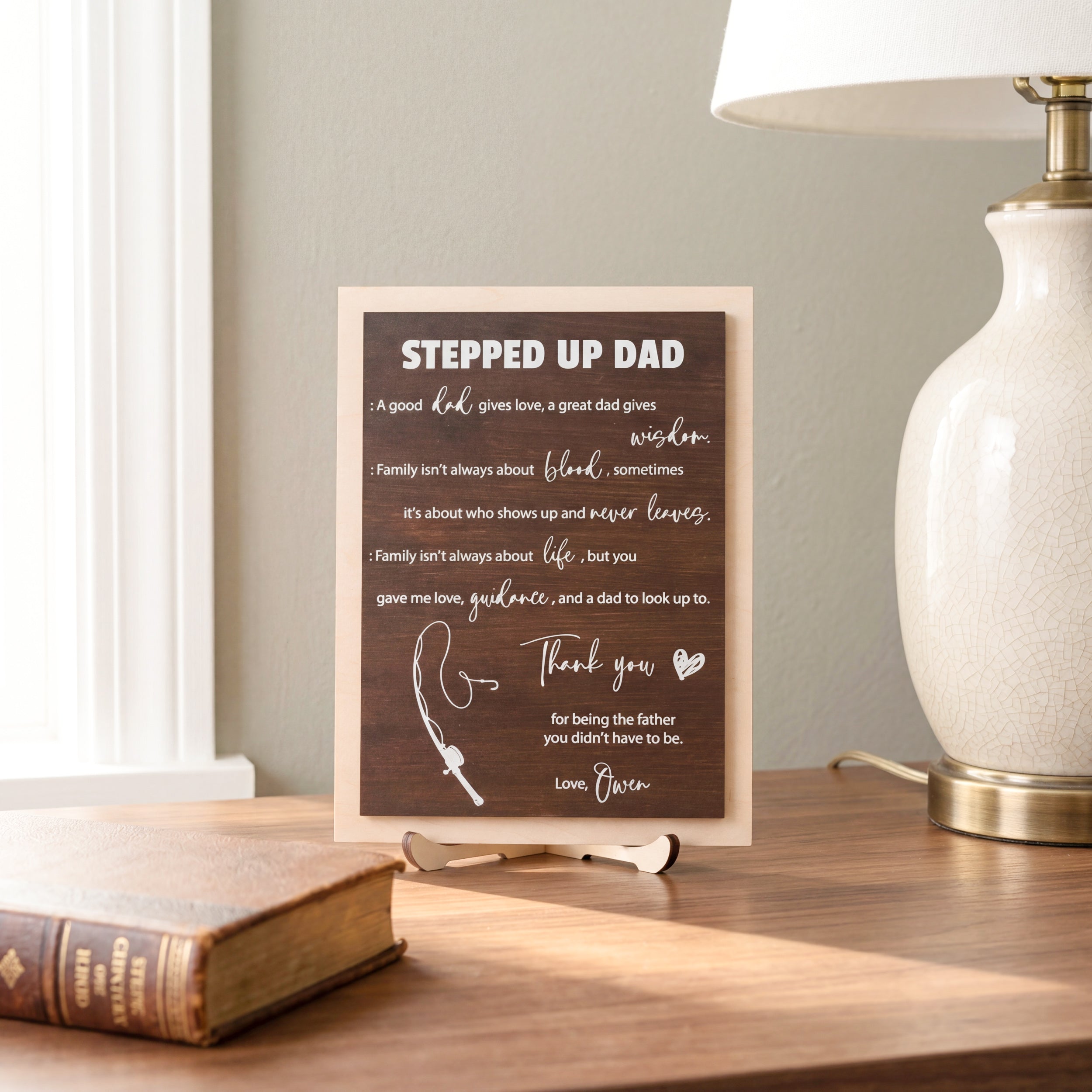 Flower Table Decor Wood Modern Table Decor for Minimalist Home D89