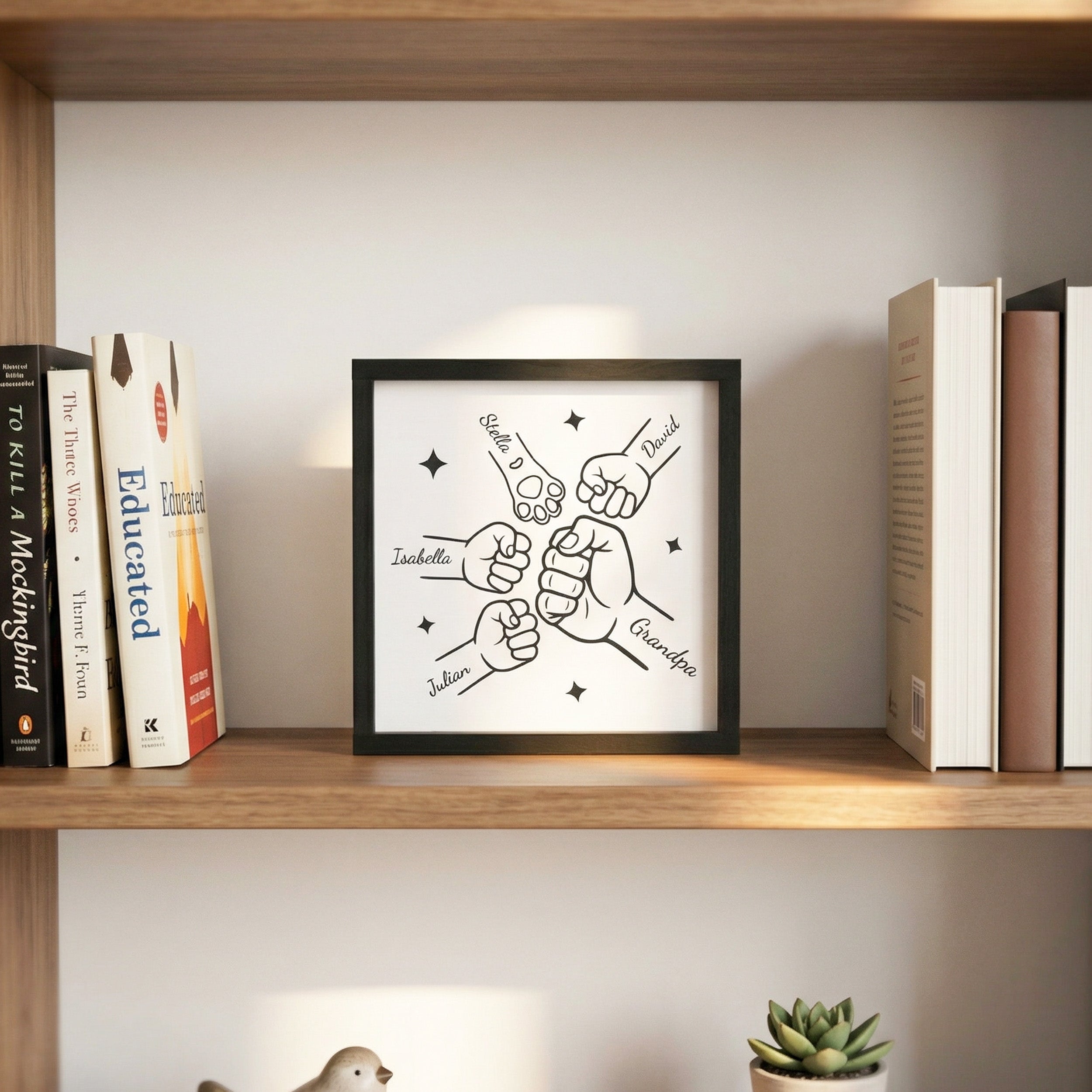 Personalized Dog Dad Wood Sign Gift for Pet Owner Rustic Decor D93