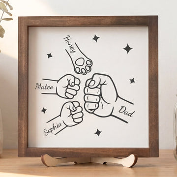 Personalized Dog Dad Wood Sign Gift for Pet Owner Rustic Decor D93