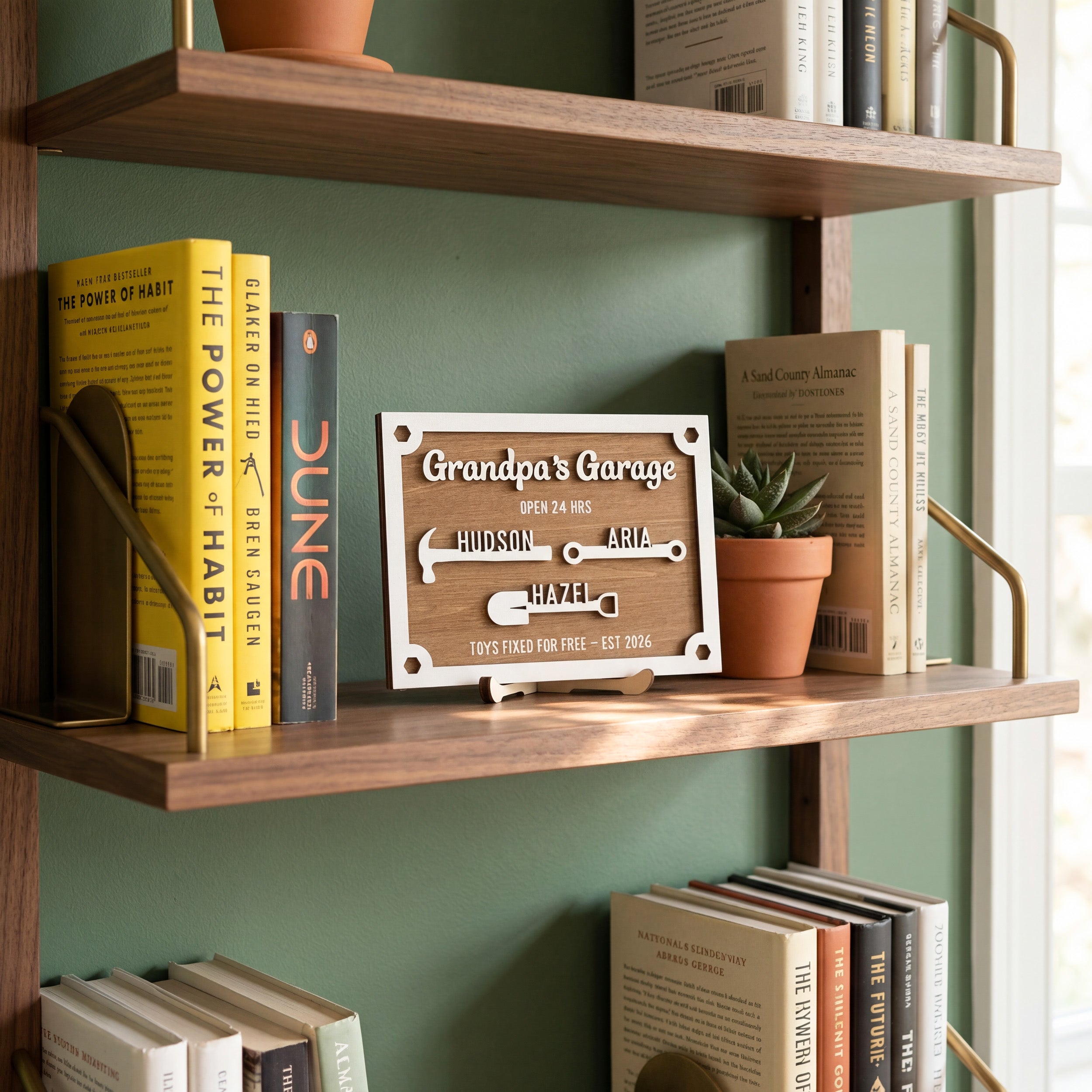 Personalized Grandpa Garage Wood Sign Gift for Grandpa Decor D70