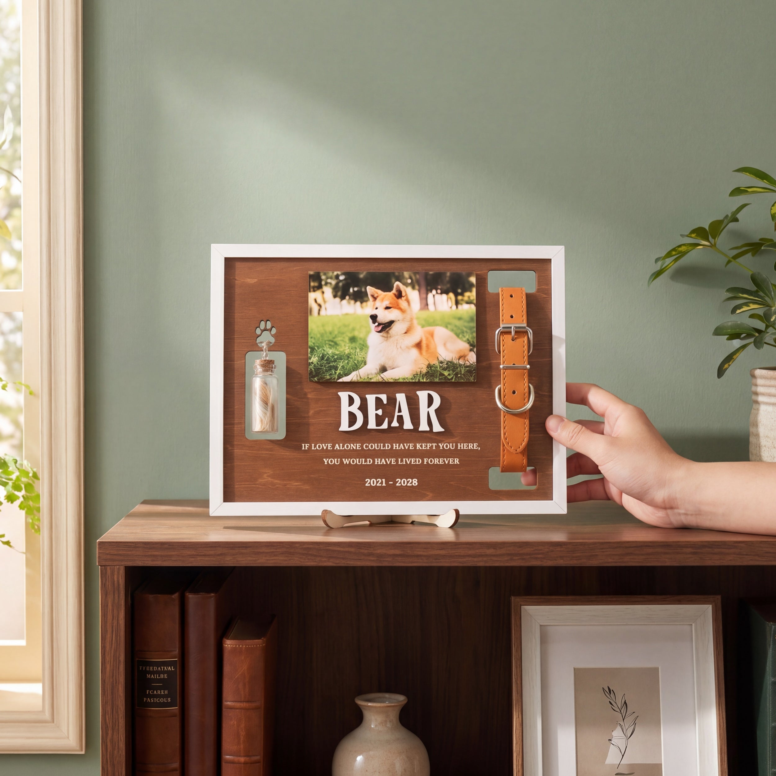 Personalized Pet Memorial Photo Wood Sign and Memorial Frame B14