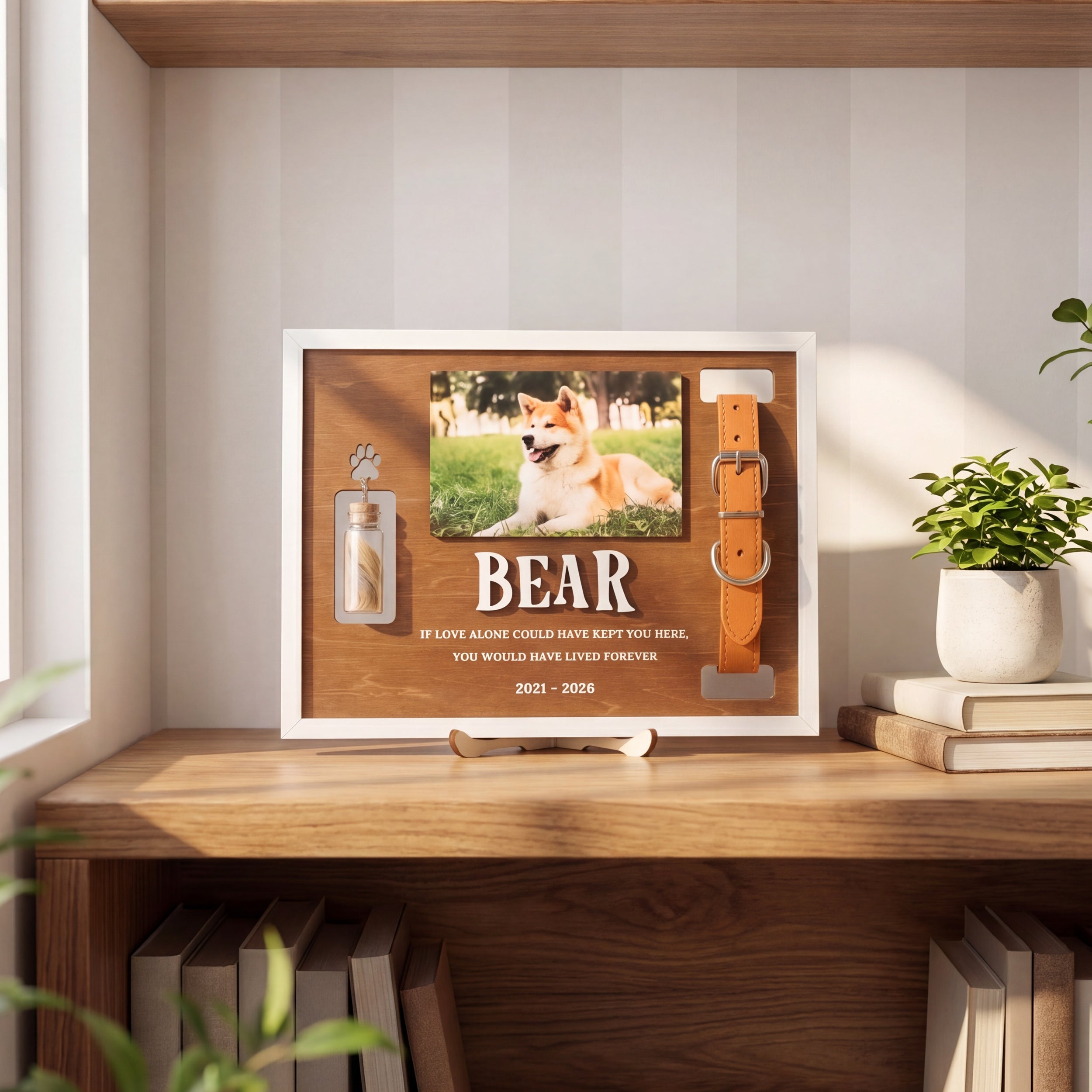 Personalized Pet Memorial Photo Wood Sign and Memorial Frame B14