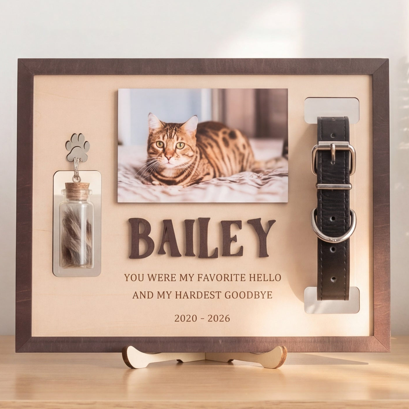Personalized Pet Memorial Photo Wood Sign and Memorial Frame B14
