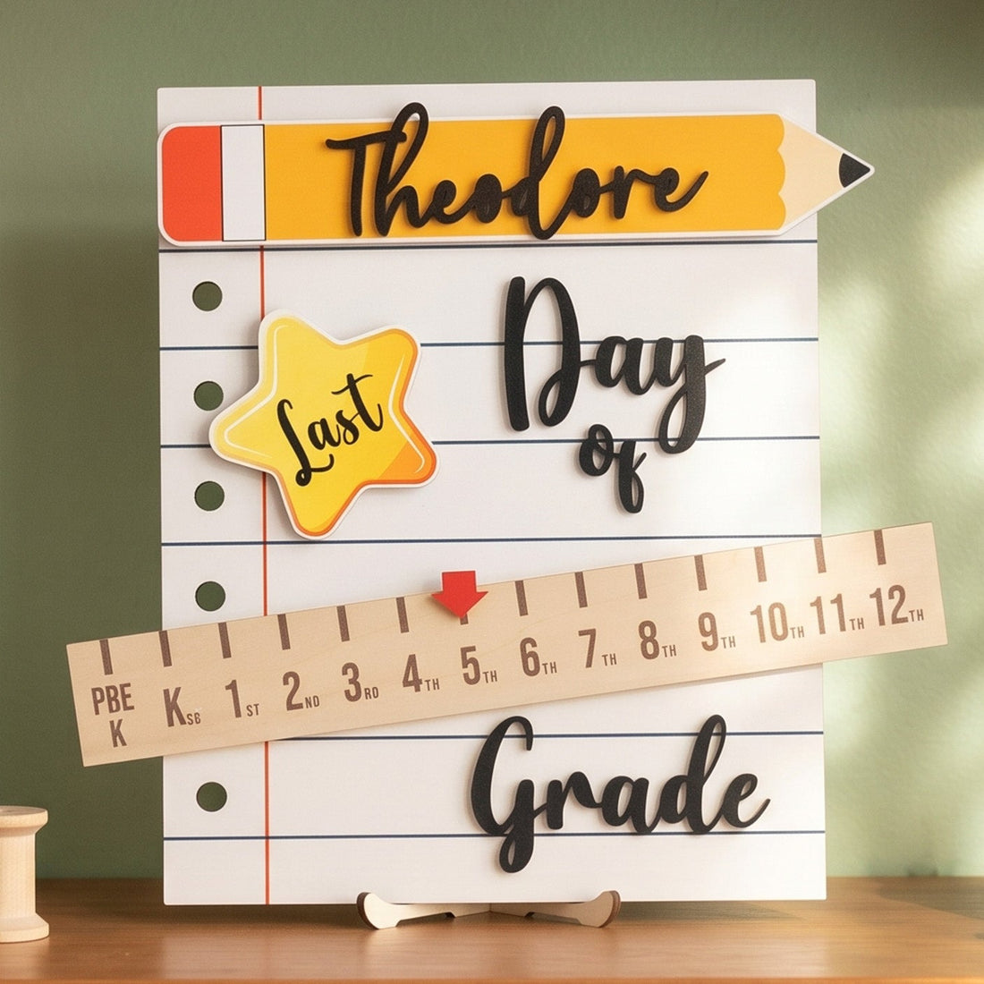 Personalized First Day of School Sign for Back to School B25
