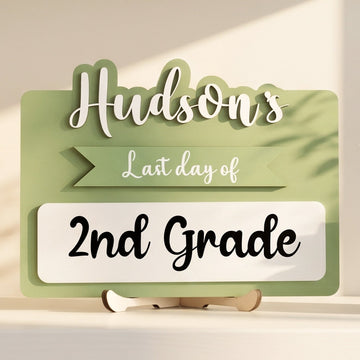 Personalized First Day of School Sign for Kindergarten Photos B29