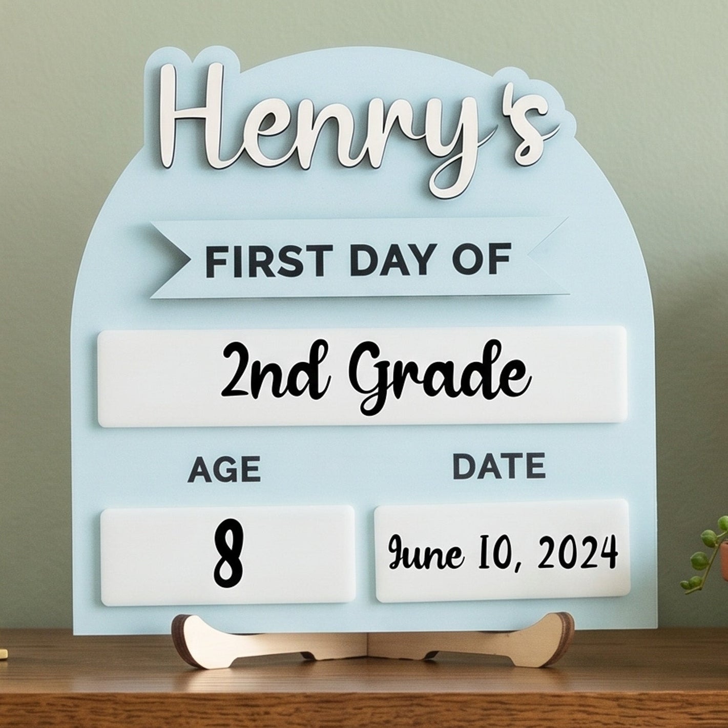 Personalized First Day of School Sign for Back to School Photos B30
