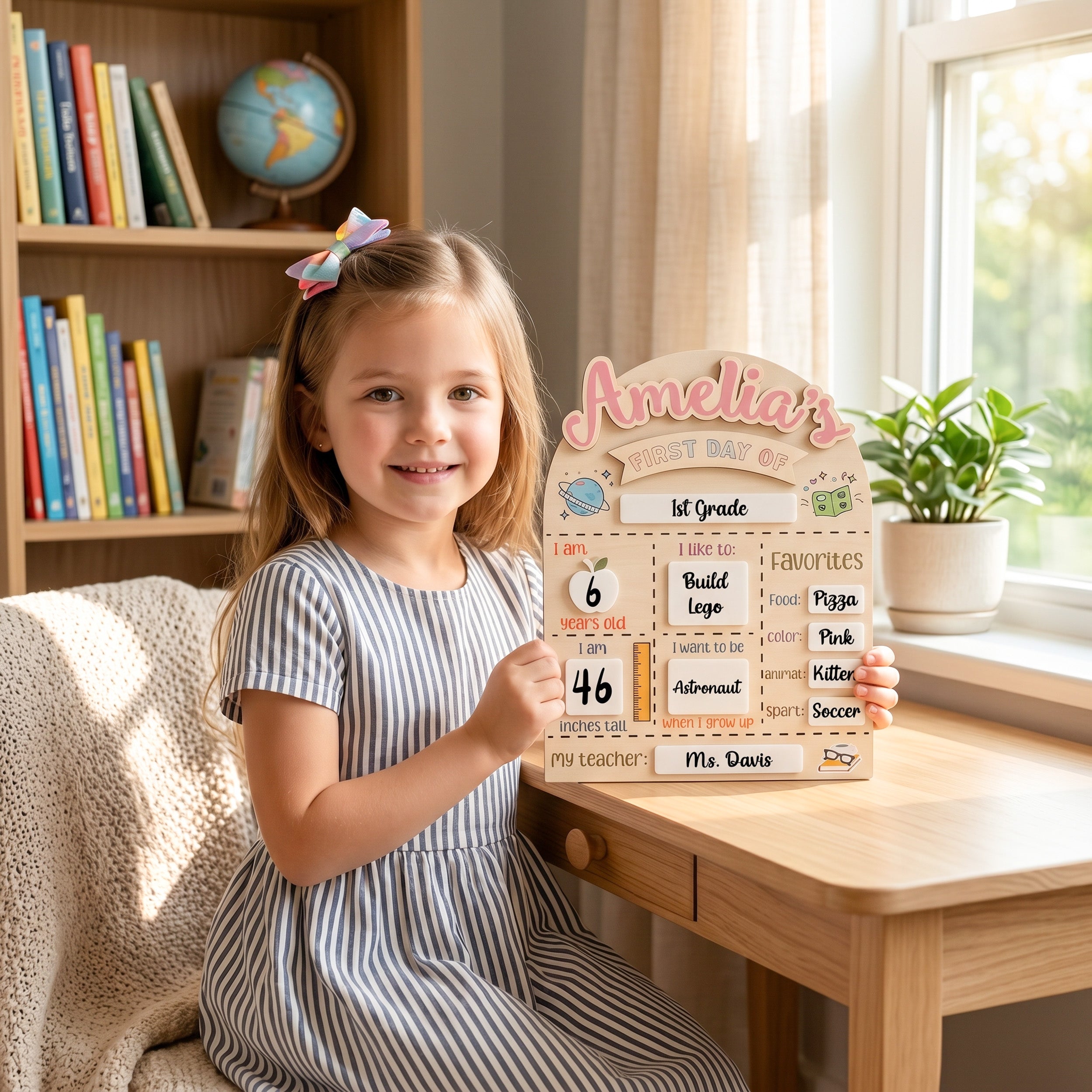 Personalized First Day of School Sign for Milestone Photos B26