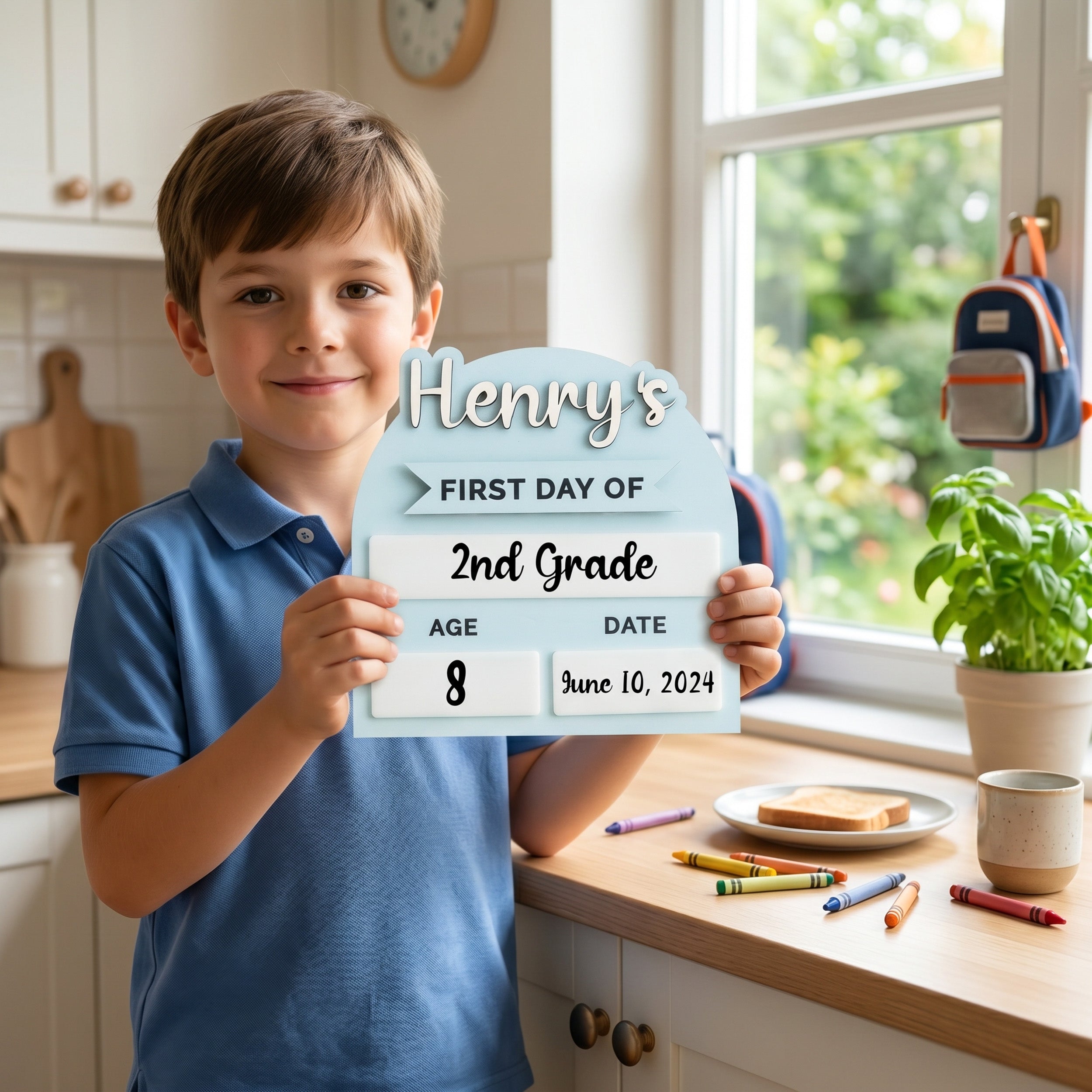 Personalized First Day of School Sign for Back to School Photos B30