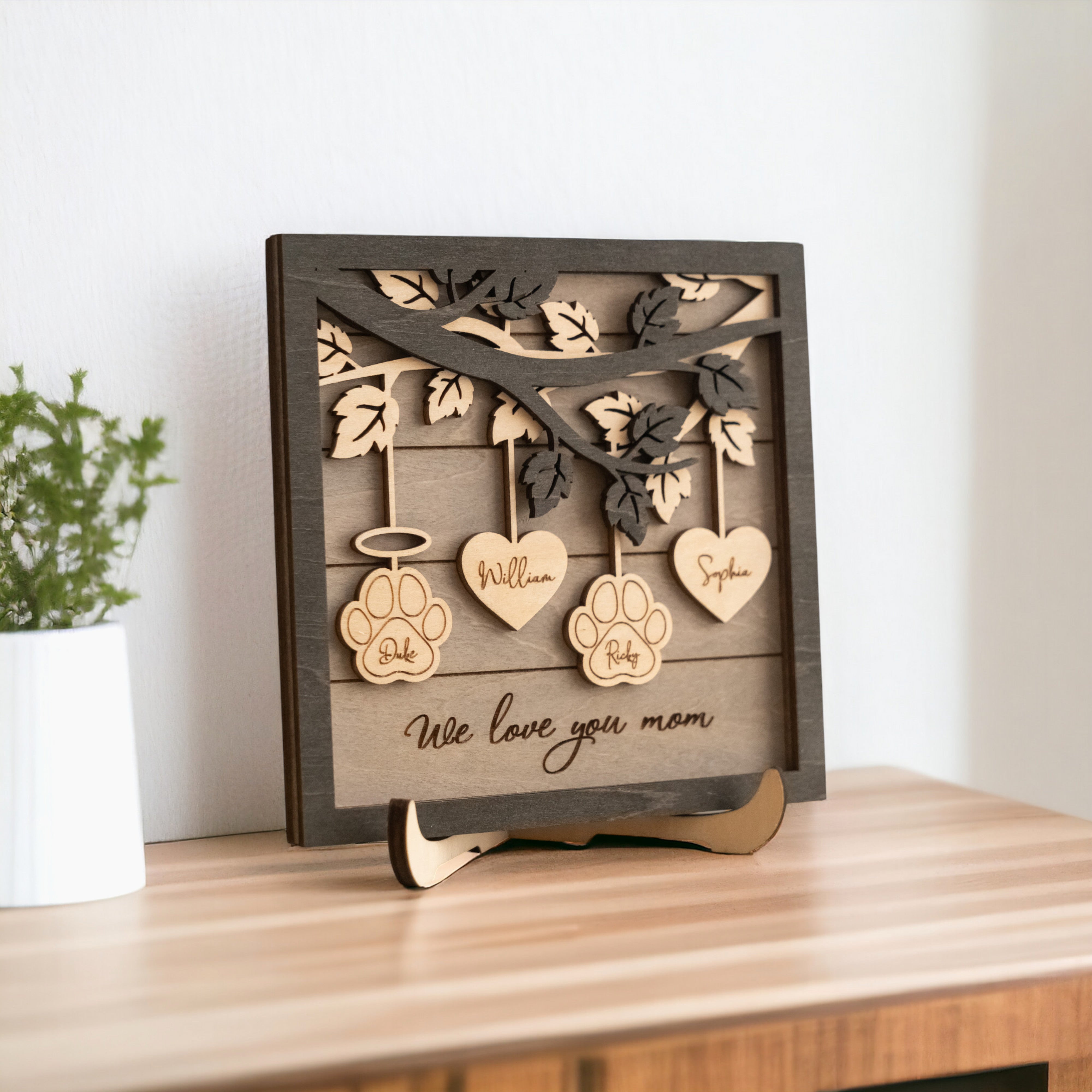 Family Tree Wooden Plaque Wood for Family Tree Decor and Gifts E25