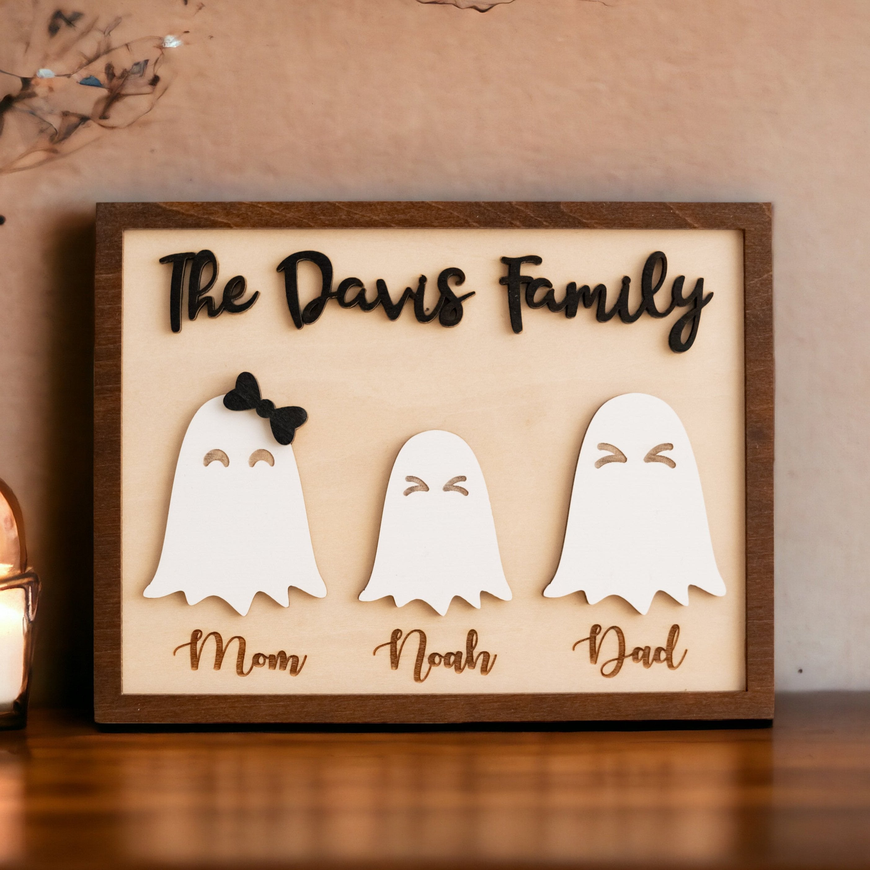 Custom Wooden Halloween Table Accent for a Spooky Flair