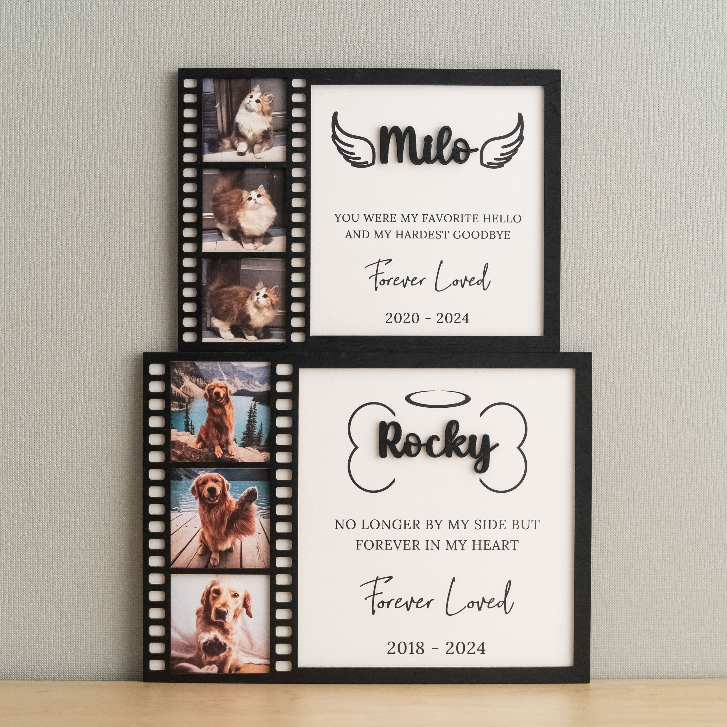 Personalized Pet Memorial Sign Wood Pet Memorial Gift and Custom Pet Memorial Plaque for Dog Memorial Frame Y26