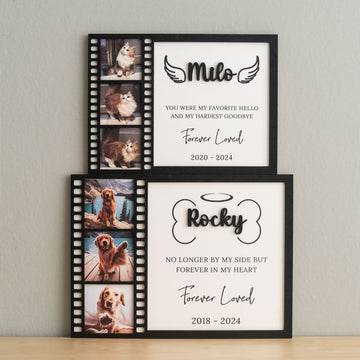 Personalized Pet Memorial Sign Wood Pet Memorial Gift and Custom Pet Memorial Plaque for Dog Memorial Frame Y26