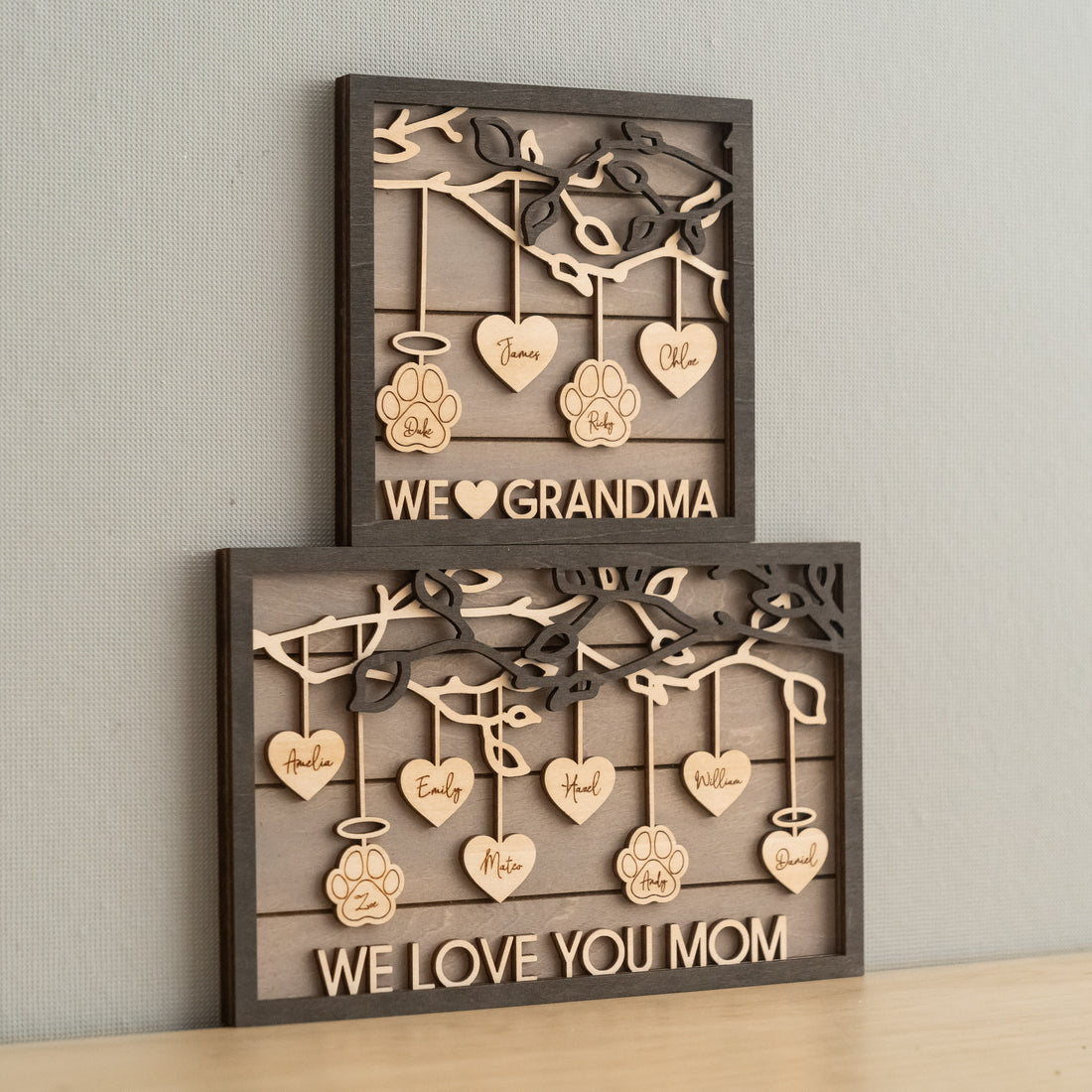 Personalized Family Tree Wood Decor for wooden family sign E24