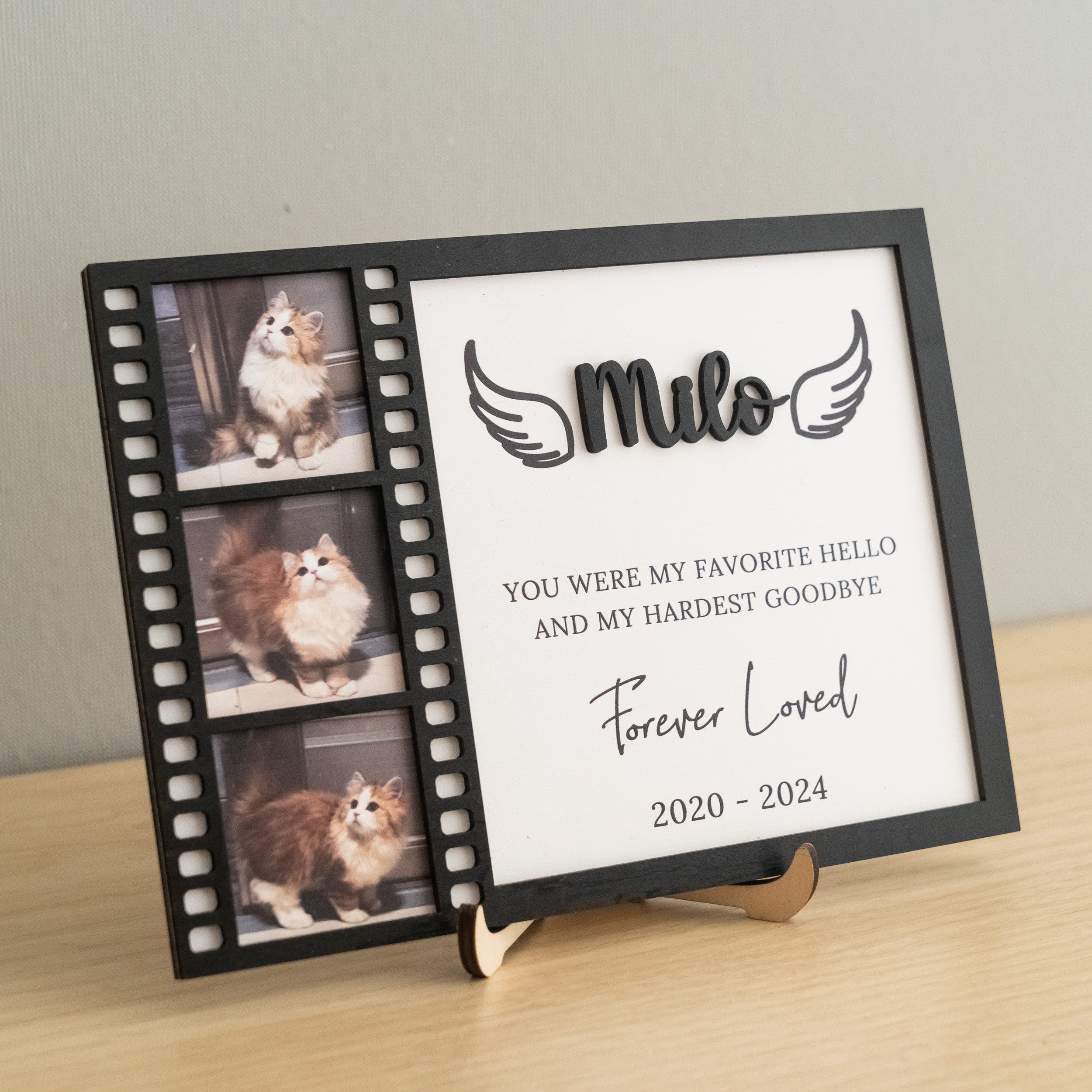 Personalized Pet Memorial Sign Wood Dog Memorial Decor and Custom Dog Memorial Frame for Pet Loss Gift Y26