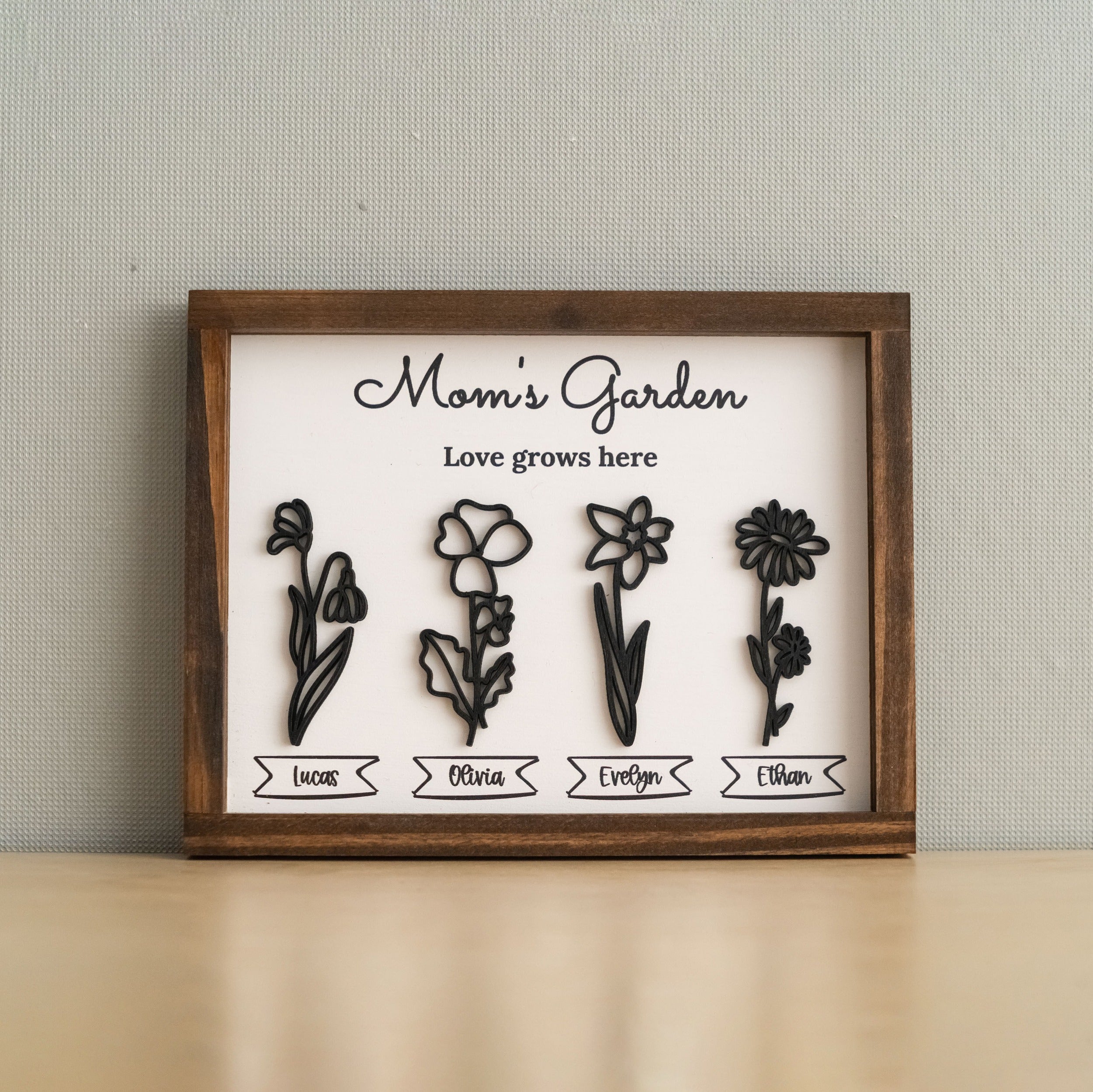 Personalized Wooden Family Garden Sign Wood for Custom Family Sign and Wooden Name Sign E92