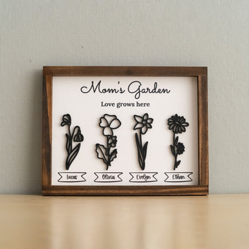 Personalized Wooden Family Garden Sign Wood for Custom Family Sign and Wooden Name Sign E92