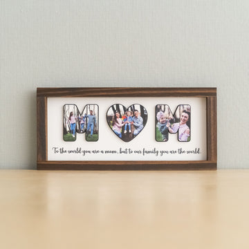 Personalized Photo Mom Wooden Frame for Mothers Day Photo Decor Y47