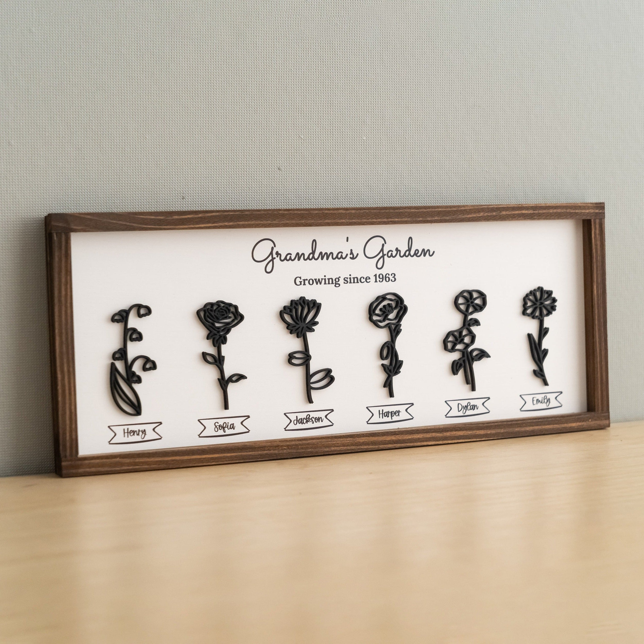 Personalized Wooden Family Garden Sign Wood for Family Wall Sign and Engraved Family Sign E92