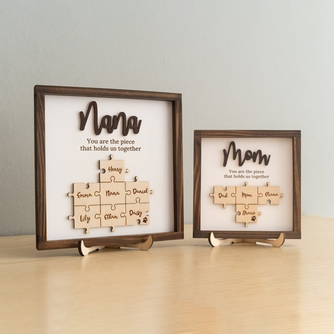 Personalized Wooden Puzzle Frame for Mom Wood for Custom Gifts J29