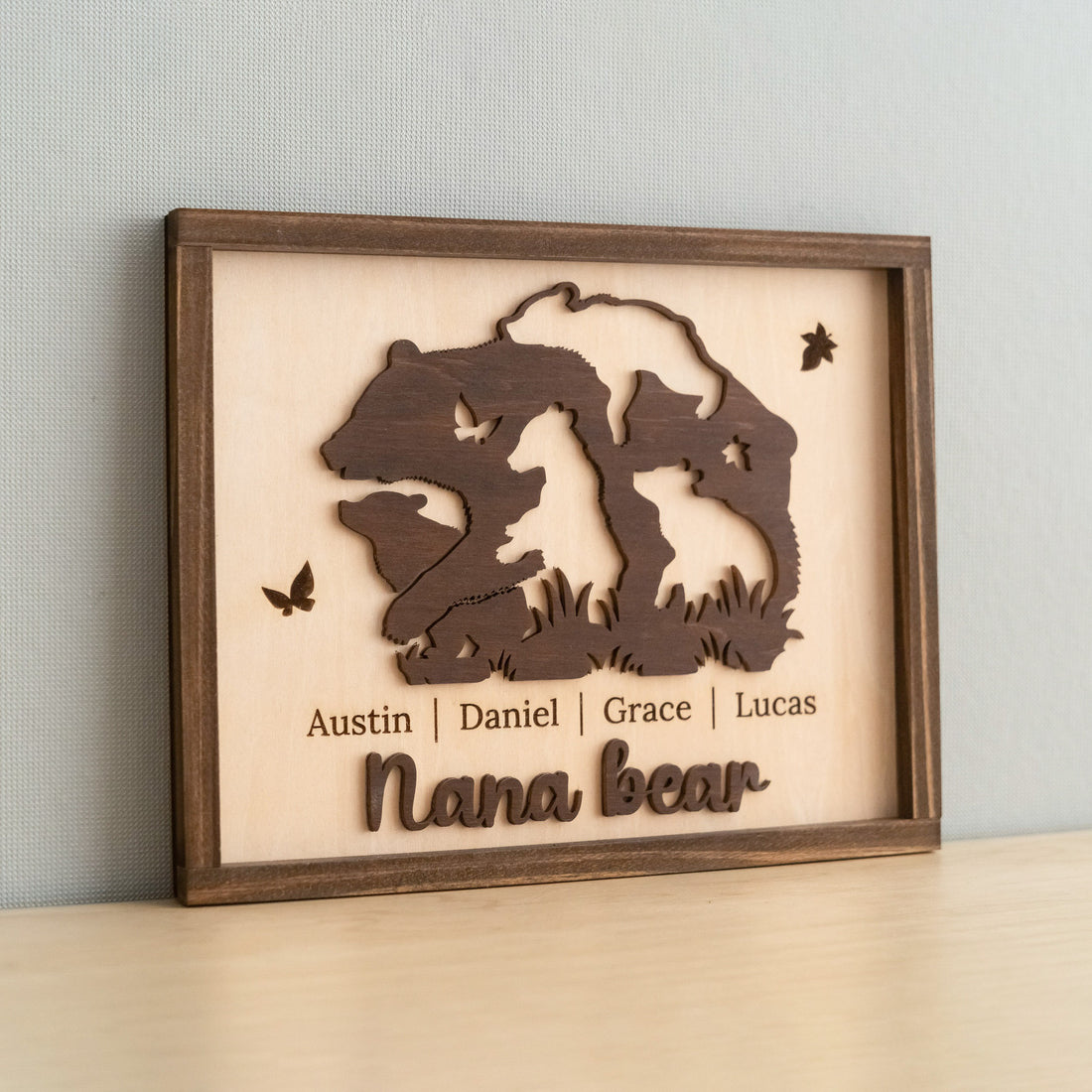 Mama Bear Family Wooden Sign for Personalized Family Decor Y39