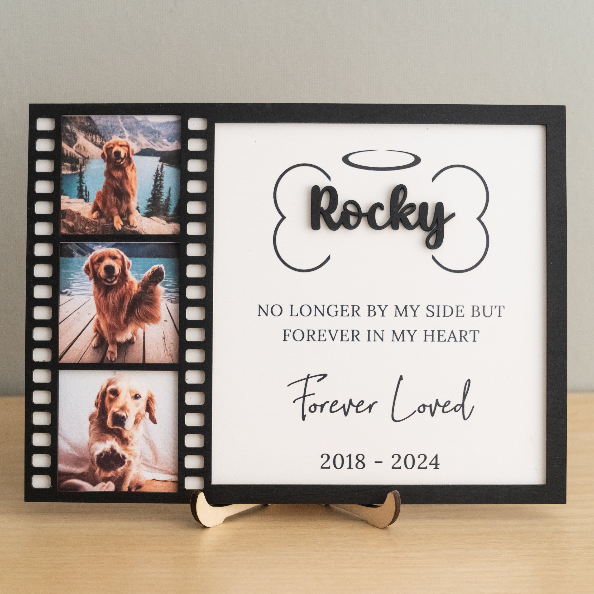 Personalized Pet Memorial Sign Wood Pet Sympathy Gift and Custom Pet Photo Memorial for Dog Memorial Keepsake Y26