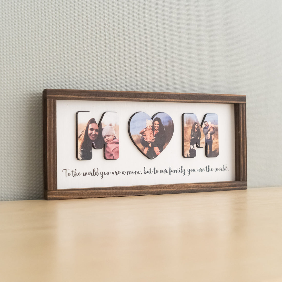 Personalized Photo Mom Wooden Frame for Custom Mothers Day Gift Y47