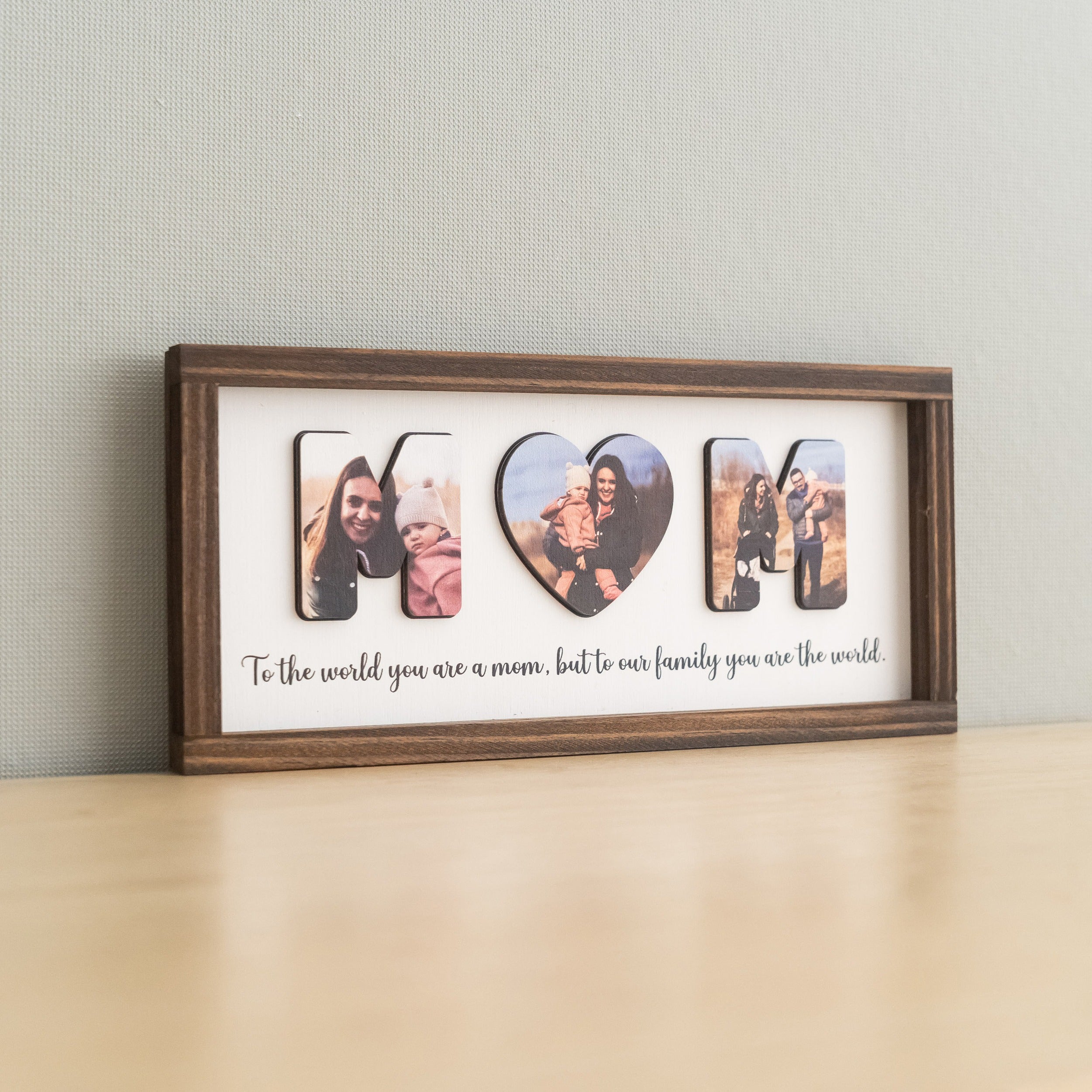 Personalized Photo Mom Wooden Frame for Custom Mothers Day Gift Y47