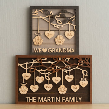 Family Tree Wooden Plaque family tree decor for personalized family decor E24